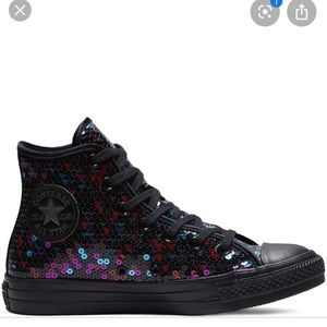 sequins converse high tops